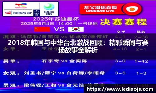 2018年韩国与中华台北激战回顾：精彩瞬间与赛场故事全解析